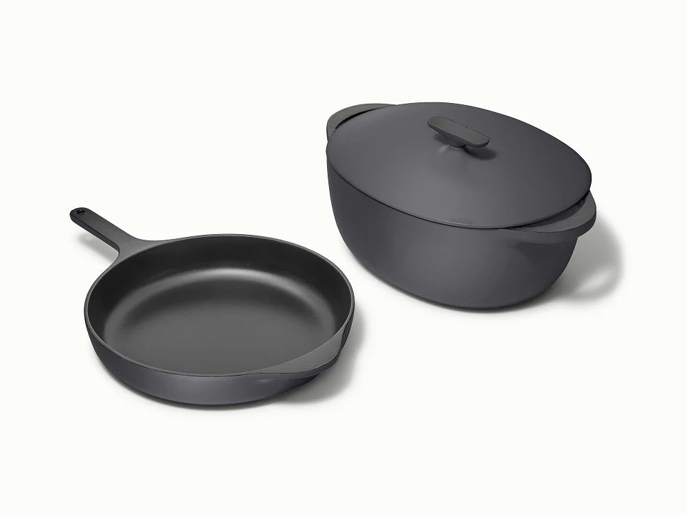 Large Enameled Cast Iron Duo - Image 4