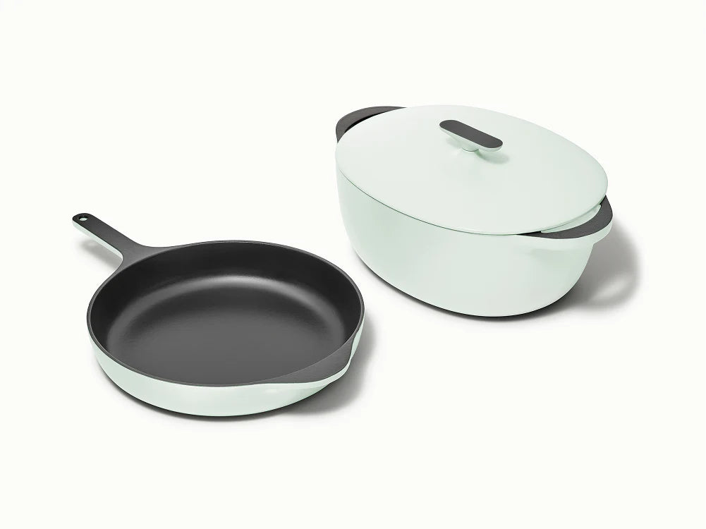 Large Enameled Cast Iron Duo - Image 5