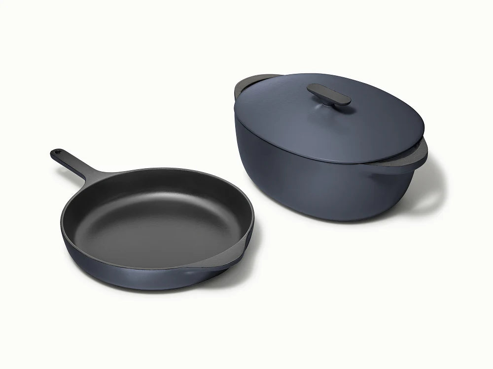 Large Enameled Cast Iron Duo - Image 2