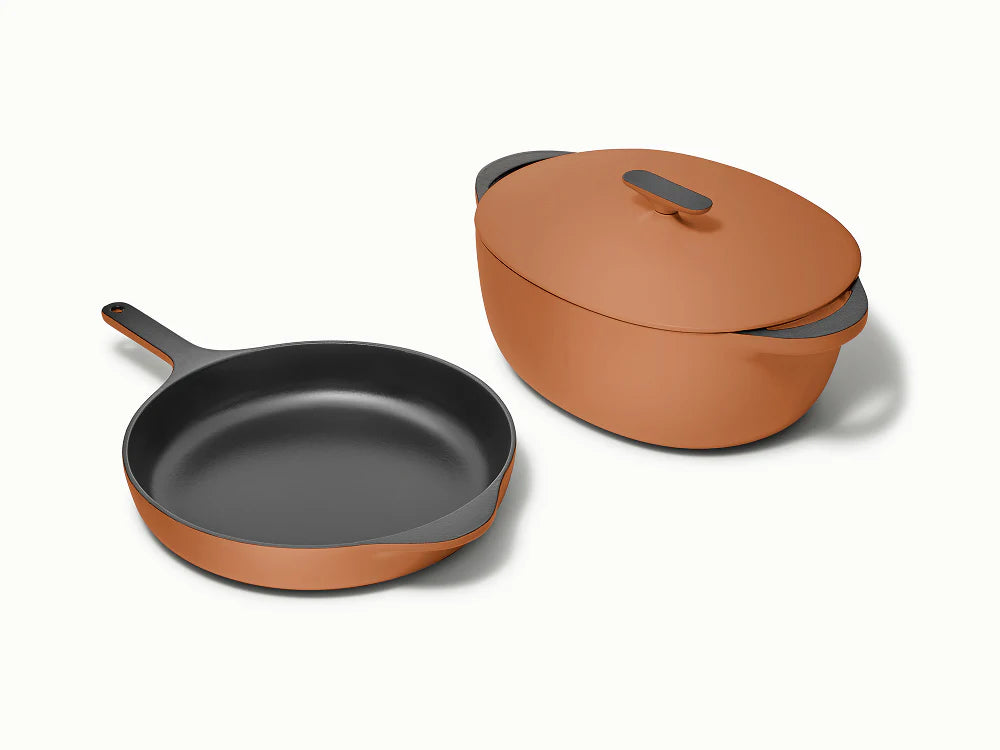 Large Enameled Cast Iron Duo - Image 6